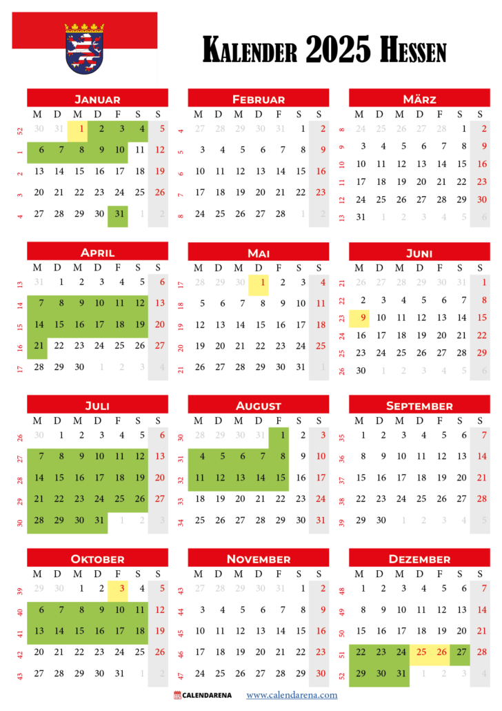 Kalender 2025 Und Ferien In Hessen: Ein Umfassender Leitfaden