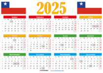 calendario 2025 chile con feriados para imprimir
