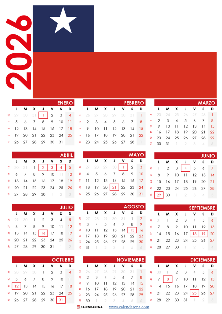 Calendario 2025 Chile Con Festivos PDF