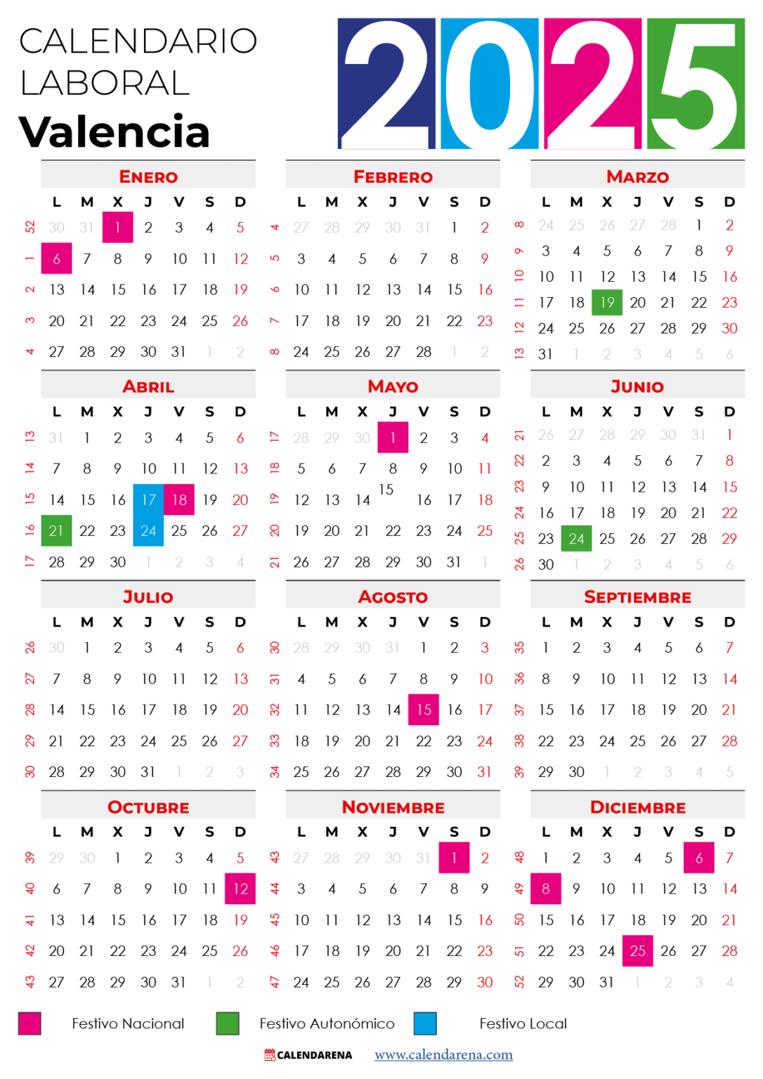 Calendario Laboral Valencia 2025 Pdf