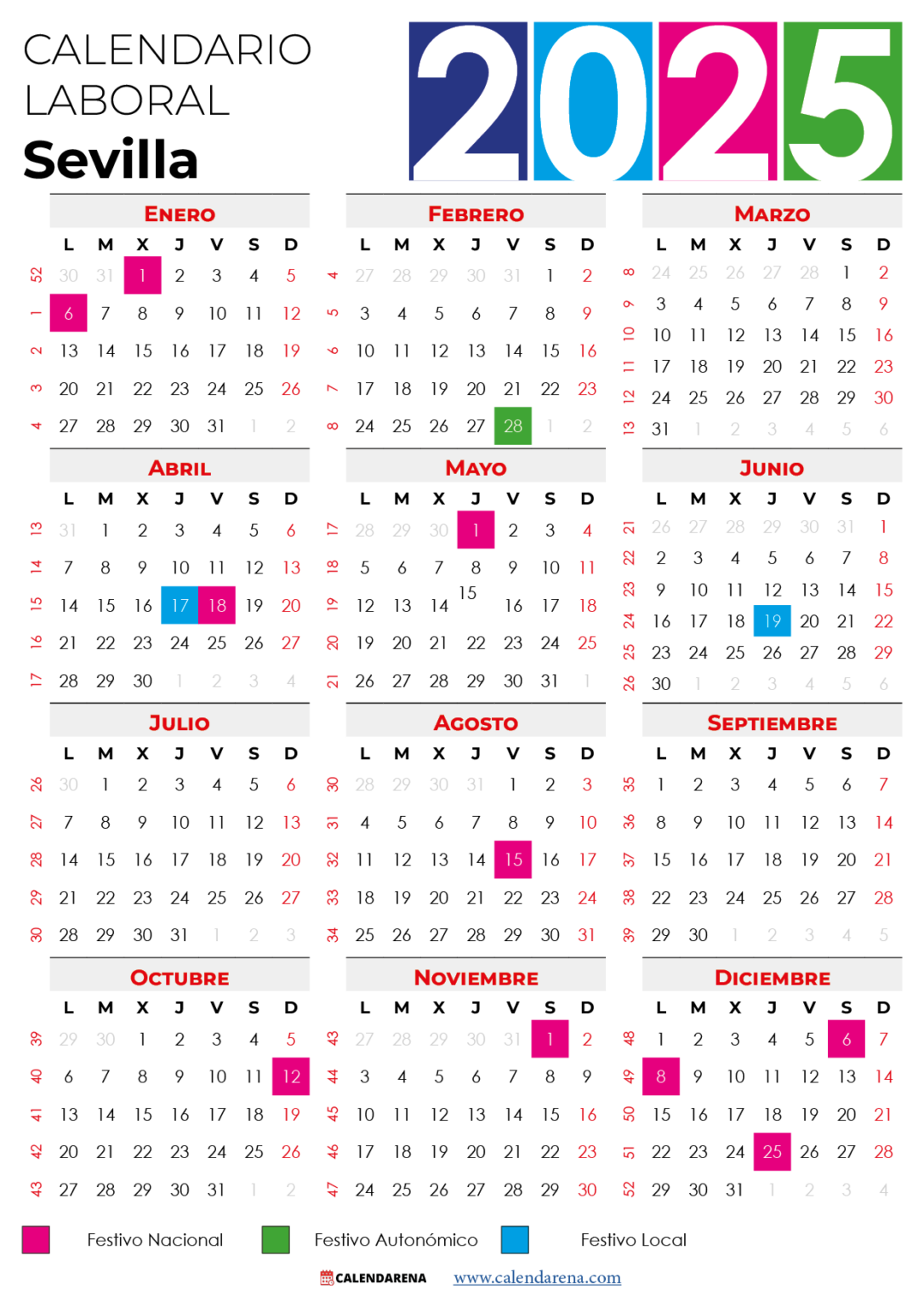 Calendario Laboral Sevilla 2025 Pdf