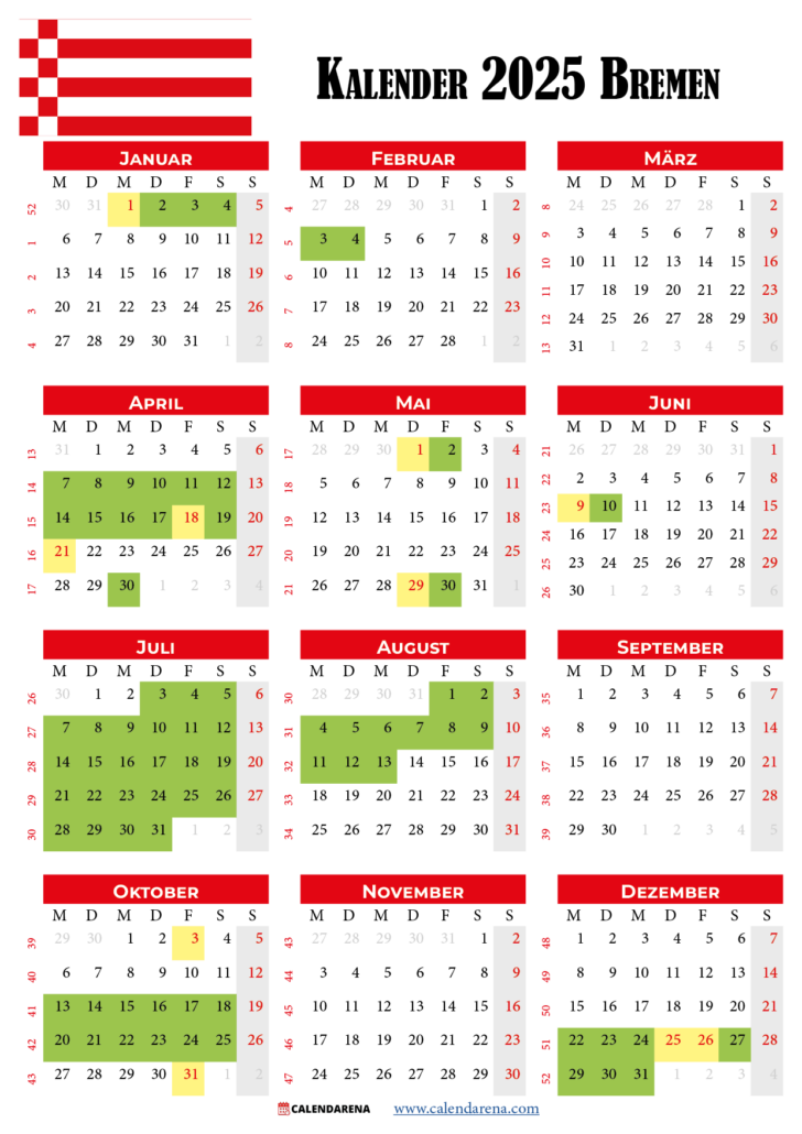 Kalender 2025 Und Schulferien In Bremen: Alles, Was Sie Wissen Müssen