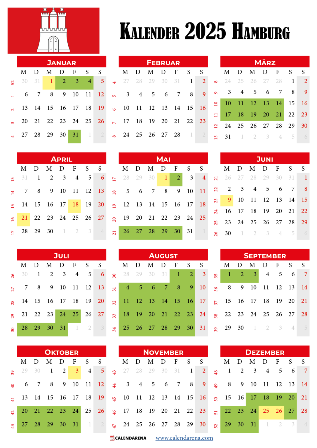 Kalender 2025 Und Ferien In Hamburg: Ein Umfassender Leitfaden