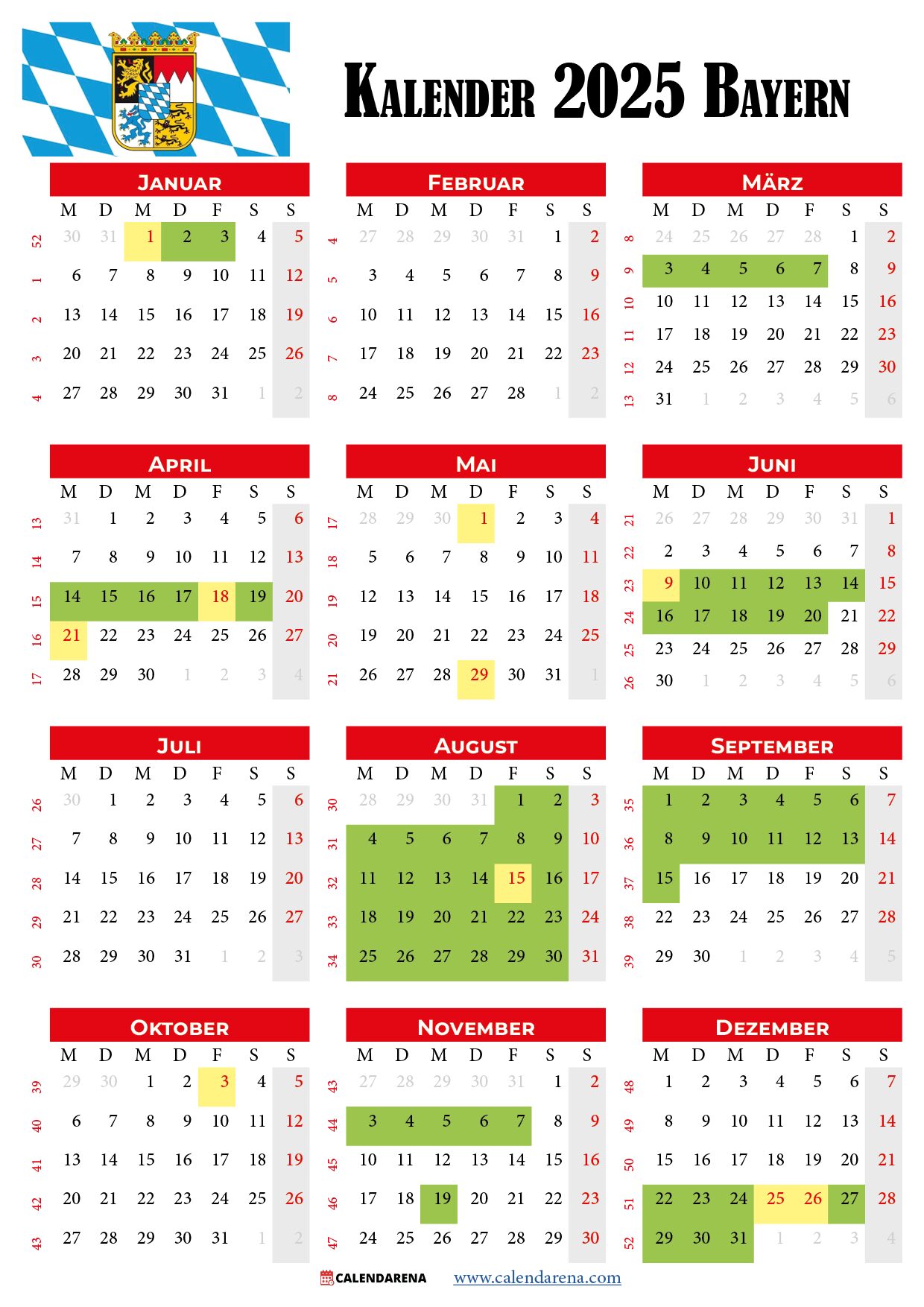 kalender 2025 bayern