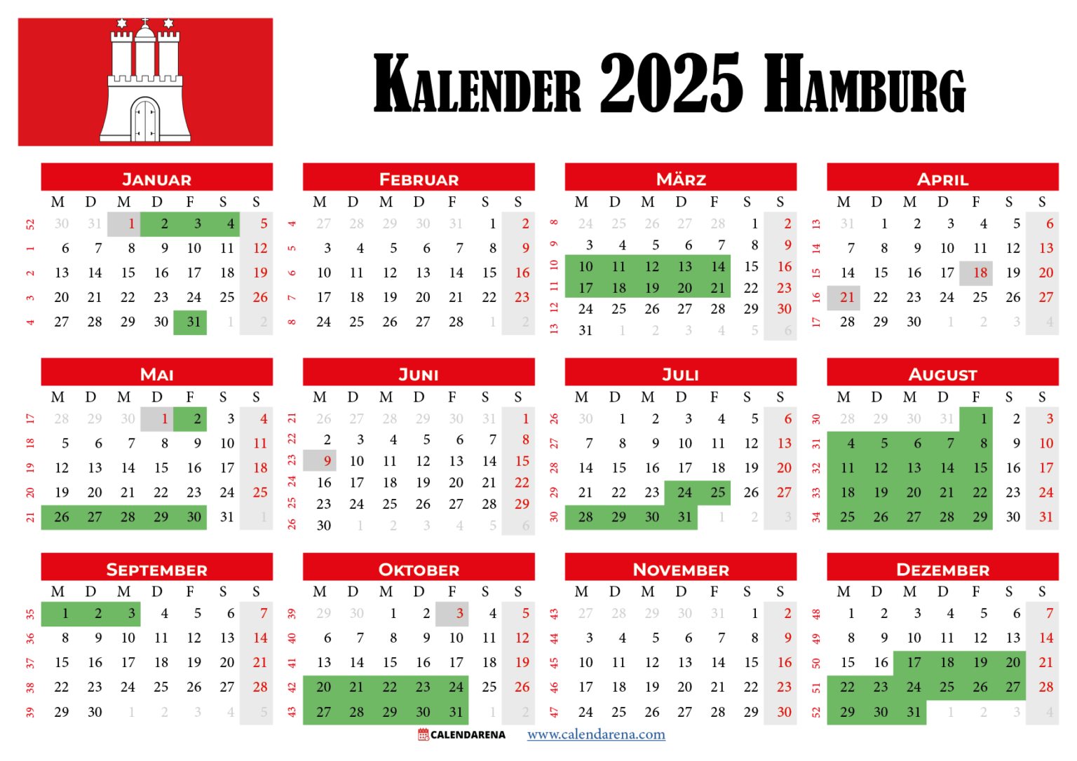  Kalender 2025 Und Ferien In Hamburg: Ein Umfassender Leitfaden 