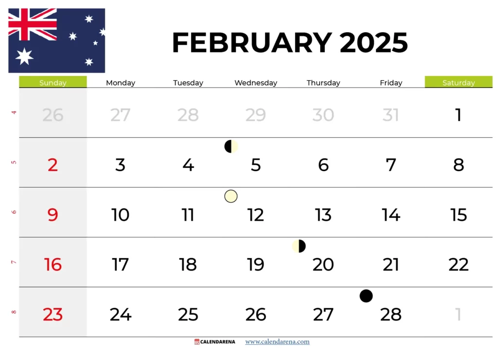 February 2025 Calendar Australia