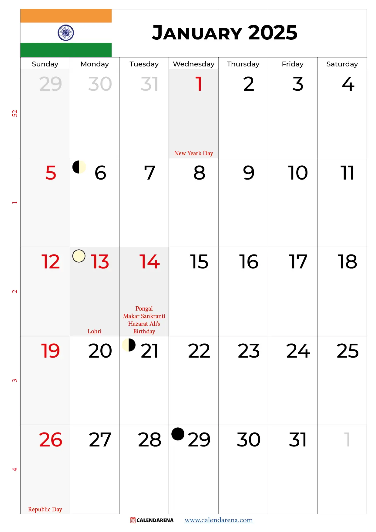 2025 Ka January Ka Calendar 