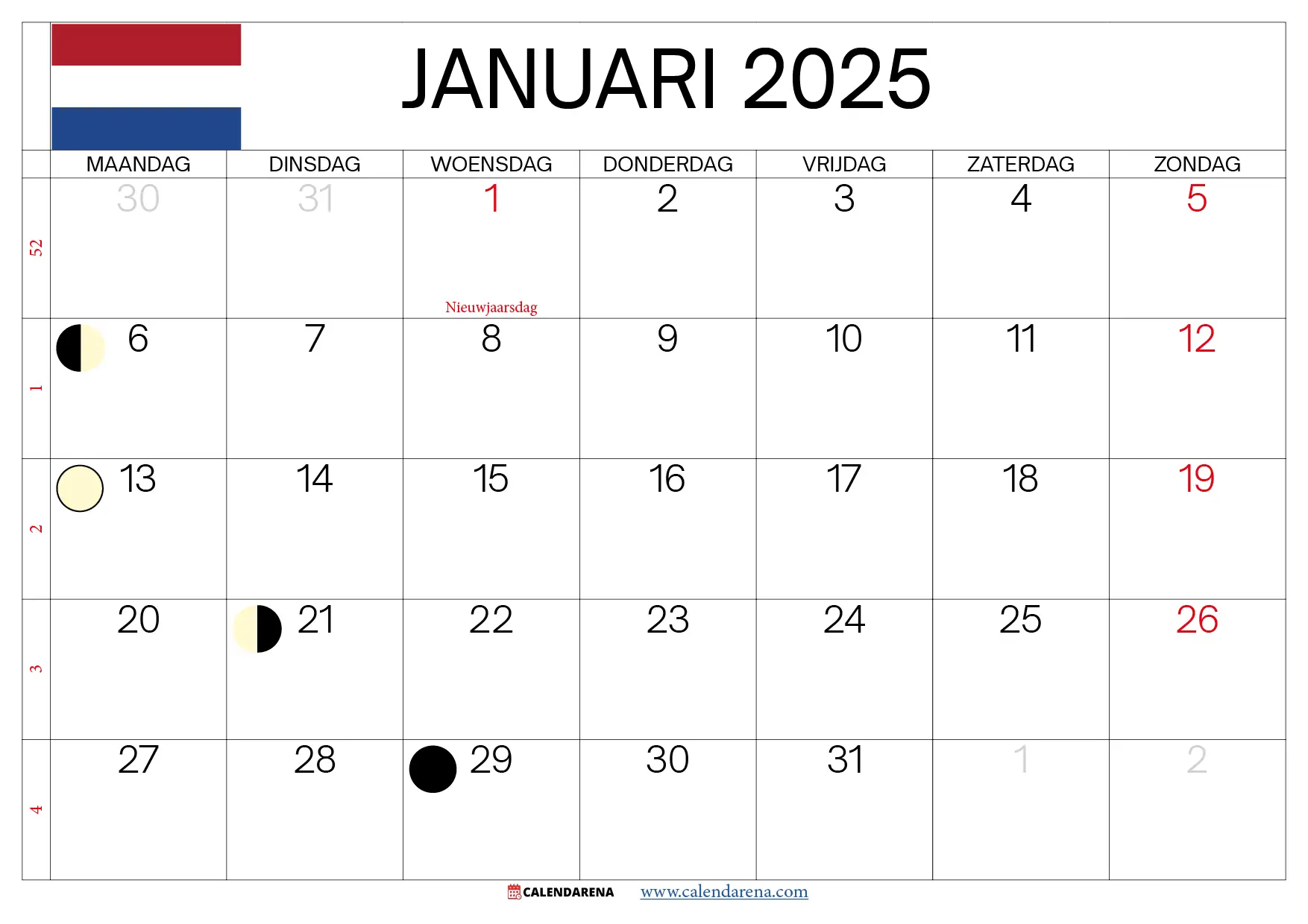 kalender januari 2025 pdf