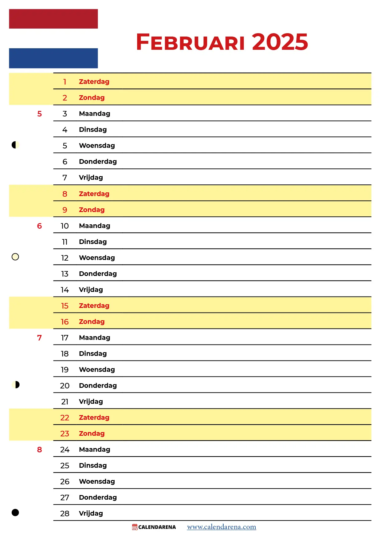 Februari Kalender 2025