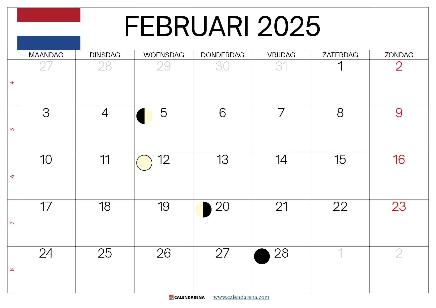 Kalender 2025 Februari