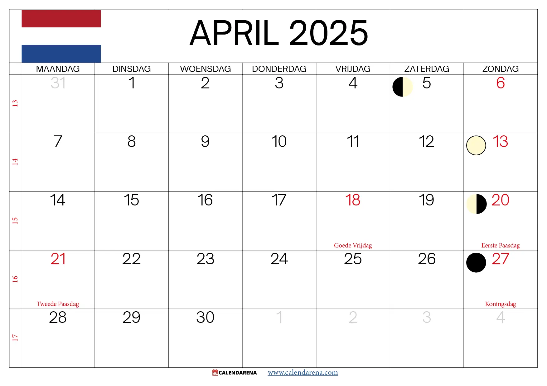 Maand April 2025