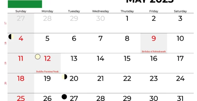 May 2025 Calendar India