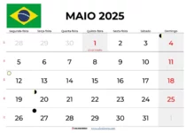 Calendário Maio 2025 Com Feriados