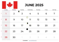 June 2025 Calendar With Holidays Canada