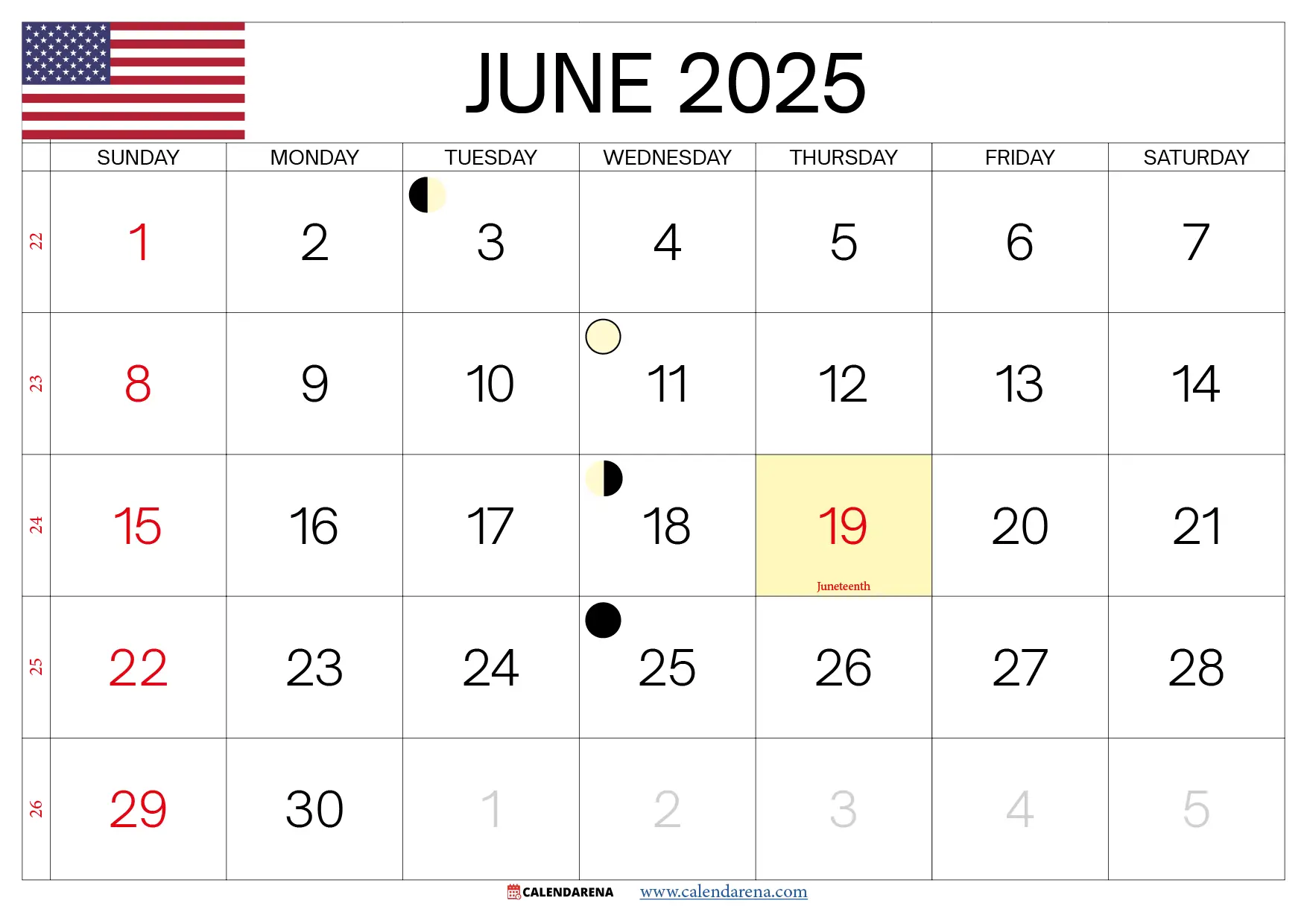 June Calendar 2025