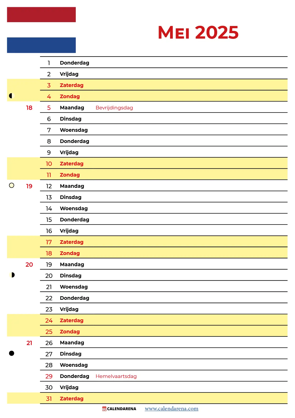 Kalender 2025 Mei