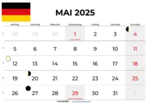 Kalender Mai 2025 Mit Feiertagen