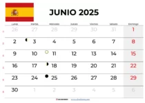 Calendario Junio 2025