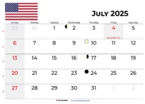 July 2025 Calendar With Holidays