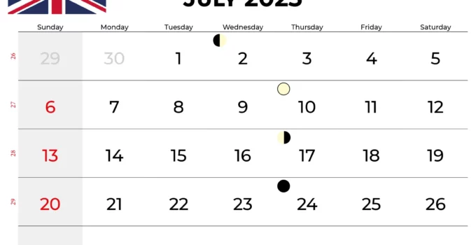 July 2025 Calendar With Holidays Uk