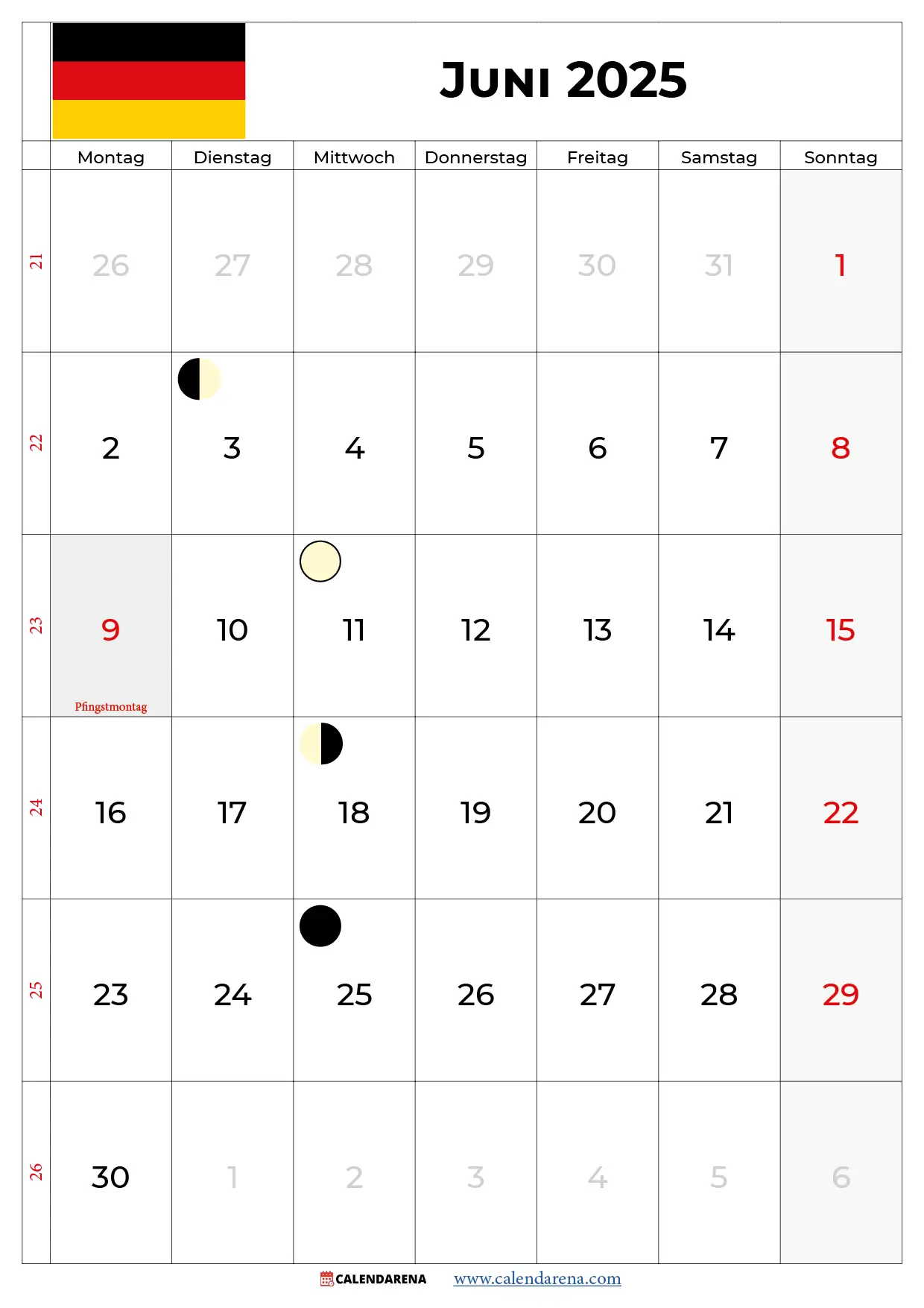 Kalender Juni 25