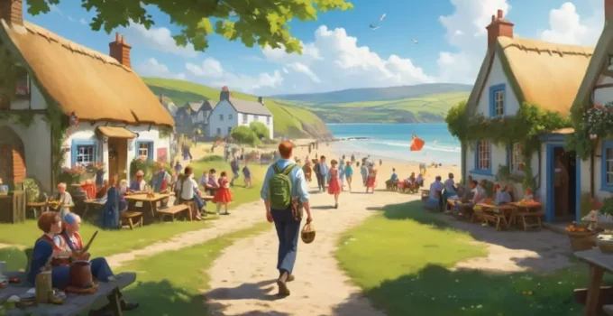 people celebrating the August Bank Holiday in Ireland at a festival or outdoor activity.