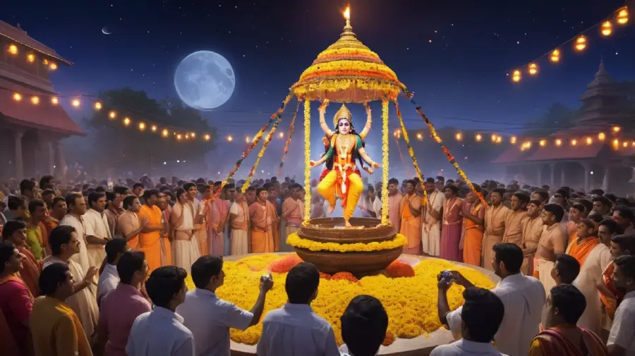 Janmashtami celebrations depicting the birth of Lord Krishna