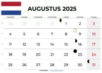 Kalender Augustus 2025