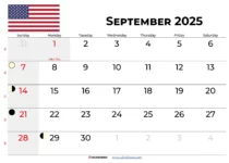 September 2025 Calendar With Holidays