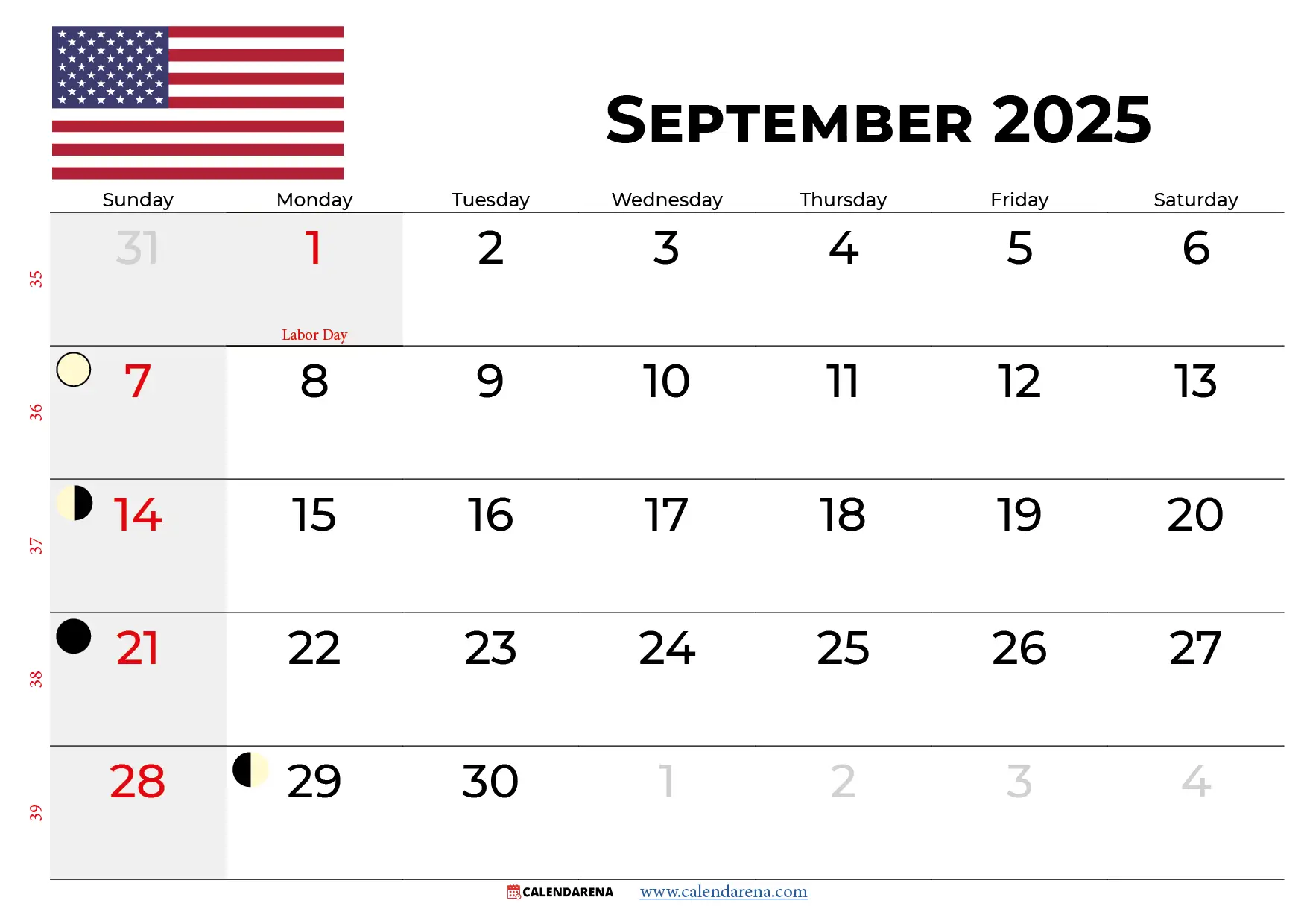 September 2025 Calendar With Holidays