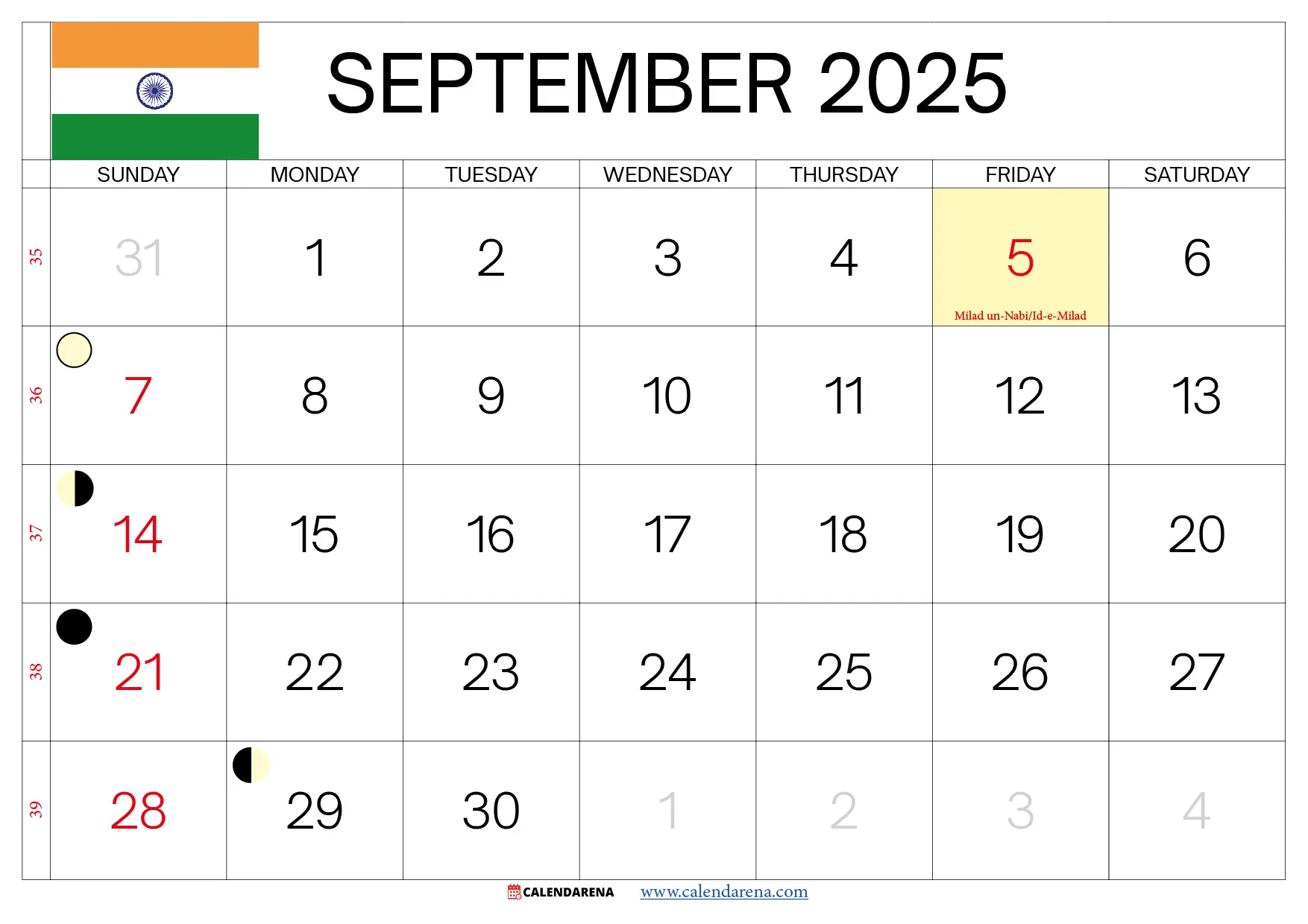 September 2025 Tamil Calendar India