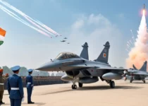 Indian Air Force jets performing at Hindon Air Base on Indian Air Force Day