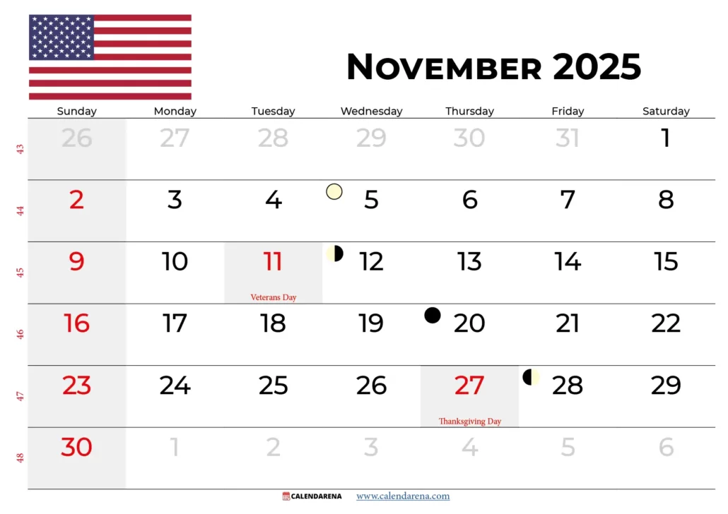 November 2025 Calendar