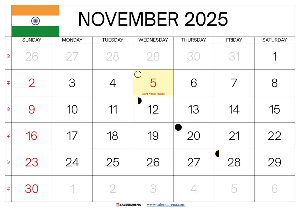 Festivals In November 2025 India