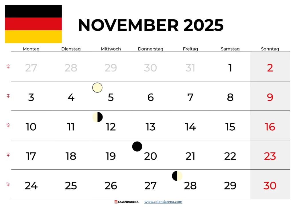 Kalender November 2025
