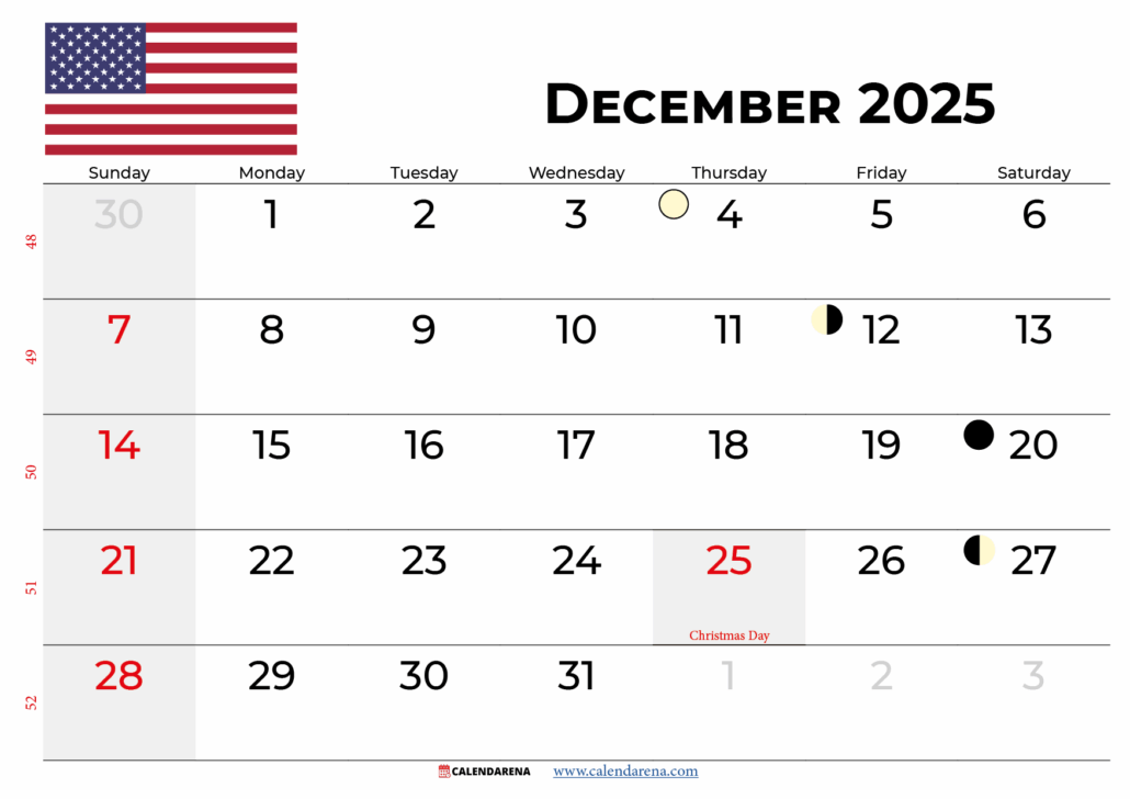 December 2025 Calendar