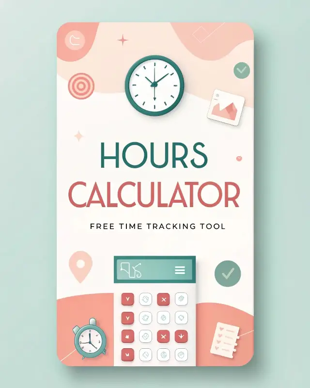 Free hours calculator tool for tracking work hours, breaks, and overtime for accurate payroll calculations