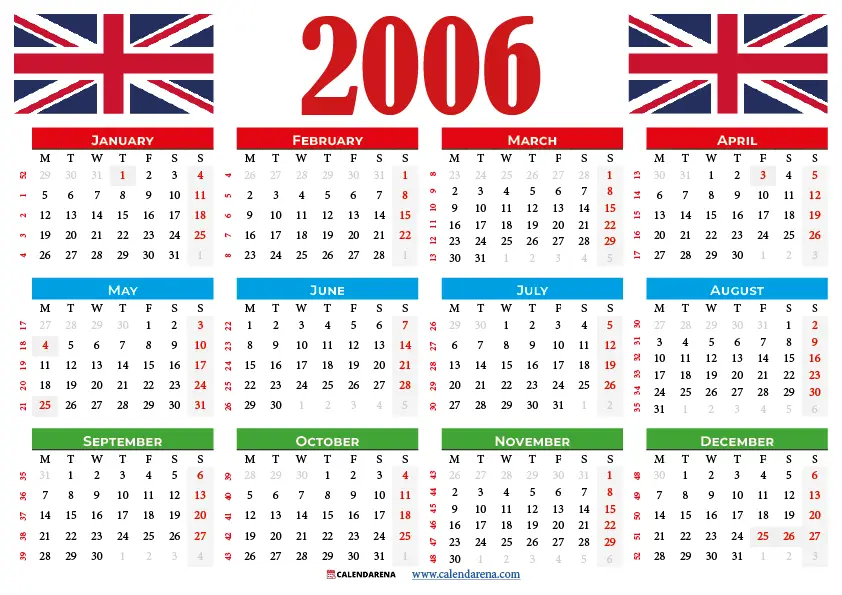 2026 Calendar With Holidays UK