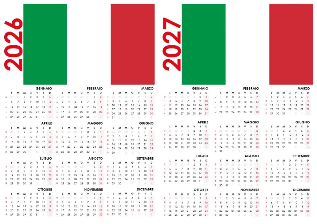 Calendario 2026 2027 Con Festività Pdf