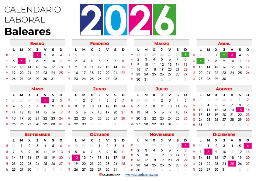 Calendario Laboral 2026 Baleares Pdf