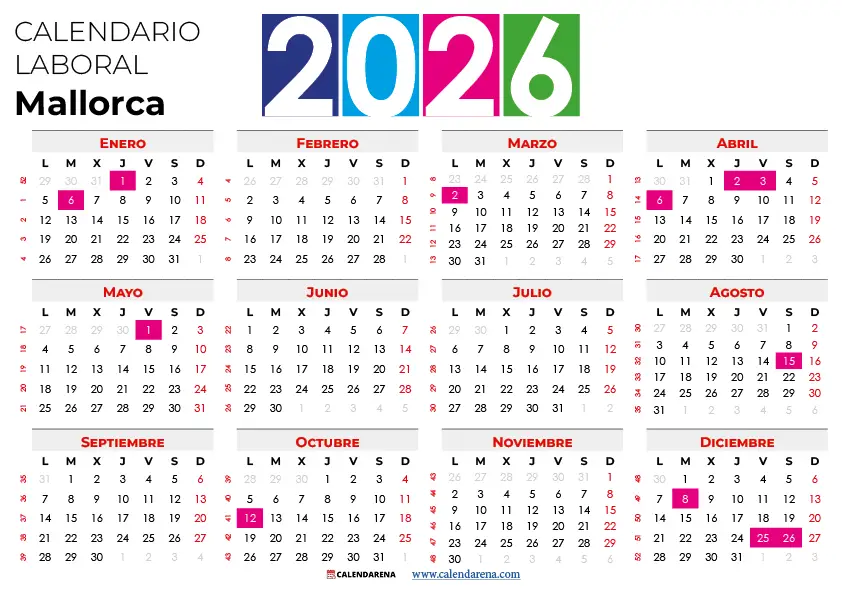 Calendario Laboral 2026 Palma De Mallorca Pdf