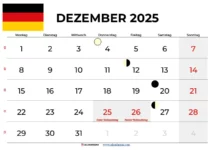 Kalender Dezember 2025 Zum Ausdrucken
