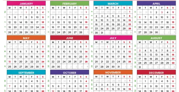 Printable 2026 Calendar Canada