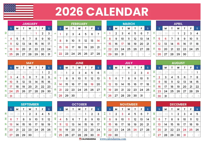 Printable Calendar 2026