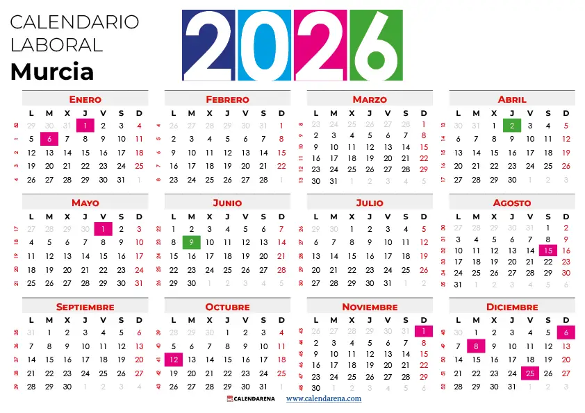 calendario laboral 2026 murcia pdf