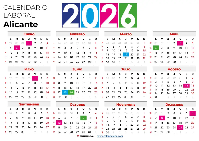 calendario laboral alicante 2026
