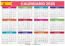 Calendario 2026 España Pdf