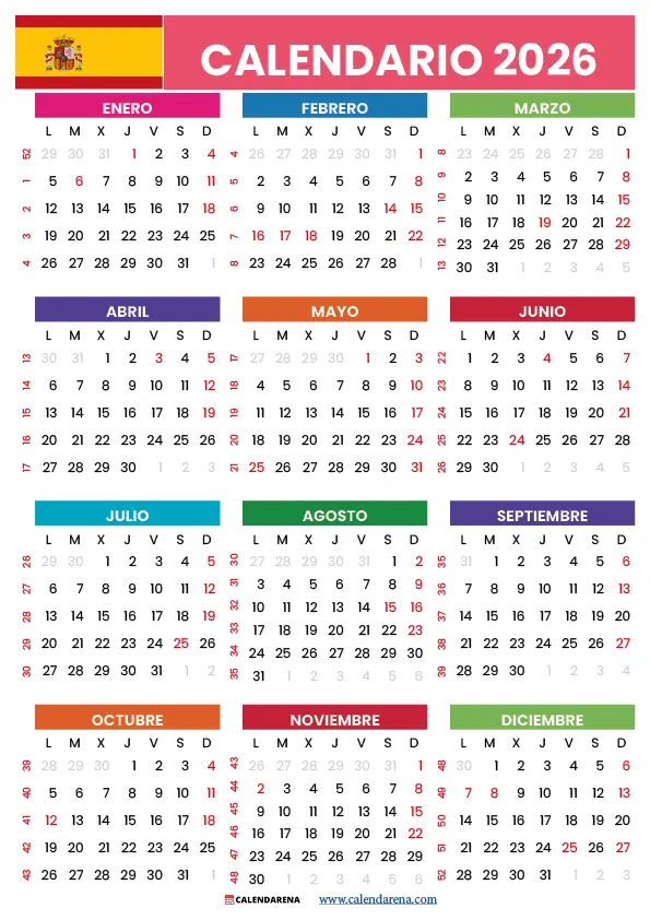 Calendario 2026 España