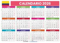 Calendario Colombia 2026