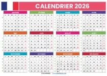 Calendrier 2026 À Imprimer